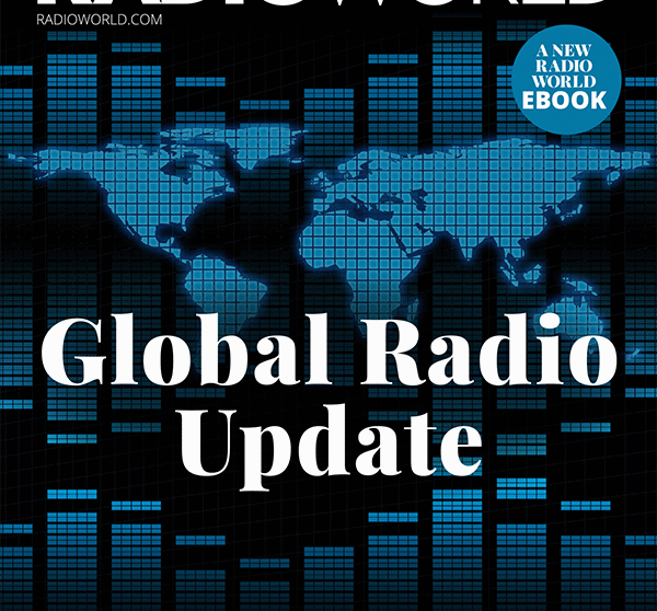 Radio World Logo with flat map of the world under - text saying Global World Update