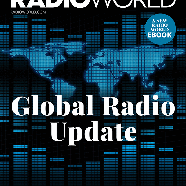 Radio World Logo with flat map of the world under - text saying Global World Update